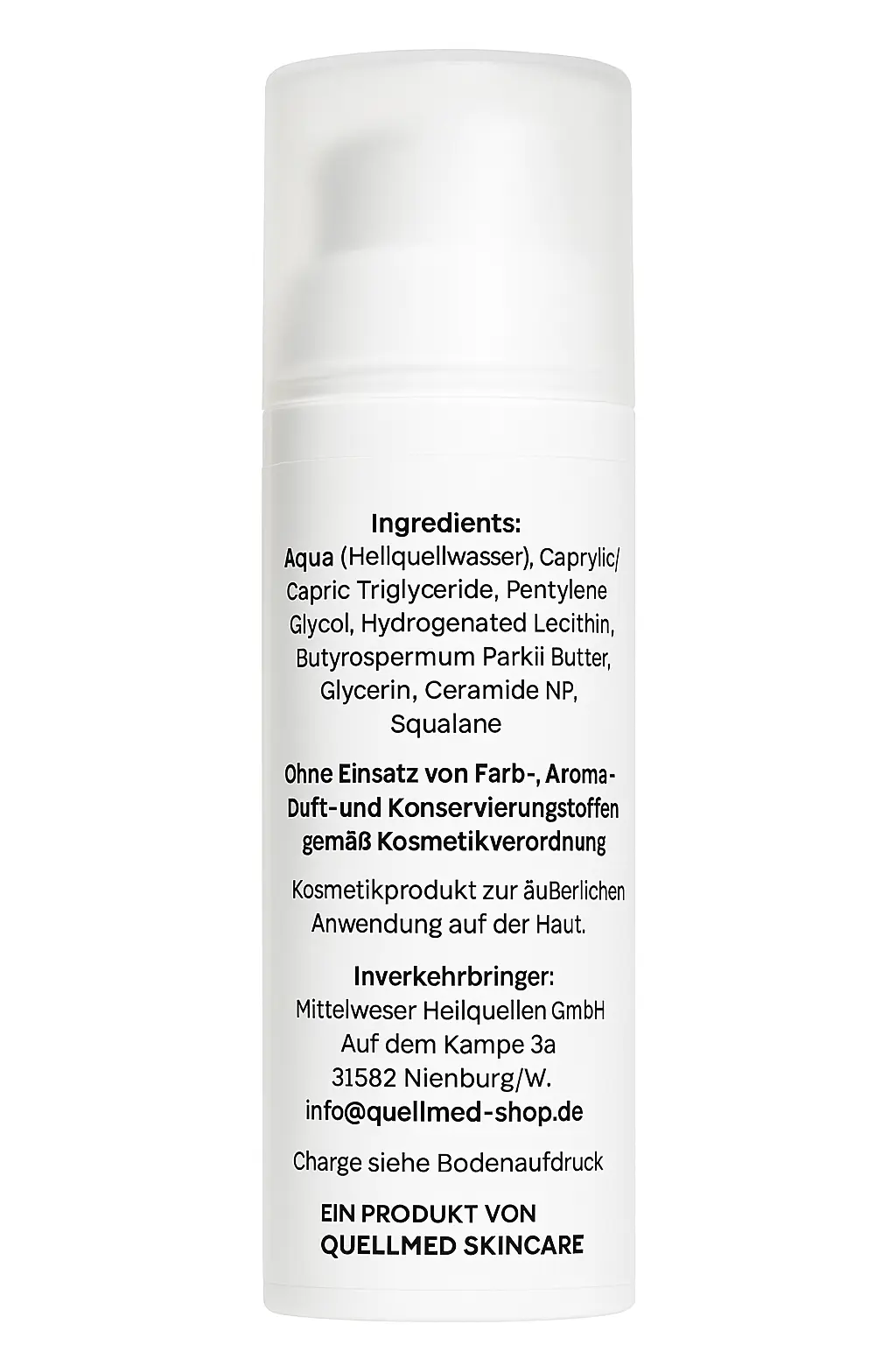 Sanfte Pflegecreme von THE SOURCE LAB für trockene und empfindliche Haut, 50 ml, feuchtigkeitsspendende Hautpflege in weißer Verpackung