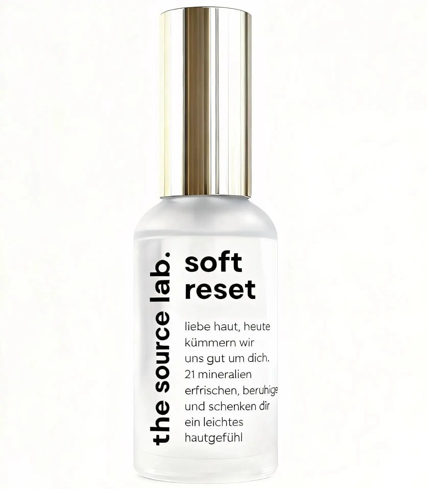 Duo Vorteilsset von THE SOURCE LAB für empfindliche und gereizte Haut, zeigt zwei klare Hautpflegeprodukte in der Verpackung