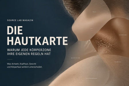 Die Hautkarte mit unterschiedlichen Bedingungen an Kopfhaut, Achseln, Gesicht und Körper