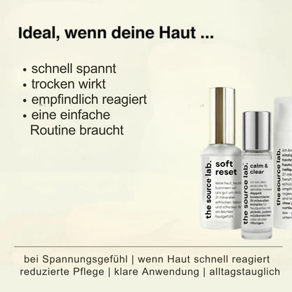 Starter Bundle | Drei klare Schritte für empfindliche und trockene Haut - [the source lab.]