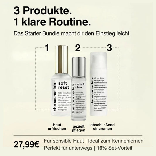 Starter Bundle | Drei klare Schritte für empfindliche und trockene Haut - [the source lab.]