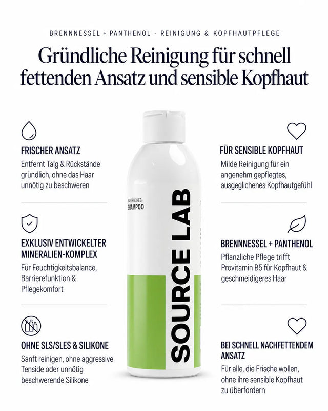 Brennnessel-Shampoo – bei schnell fettendem Ansatz & sensibler Kopfhaut