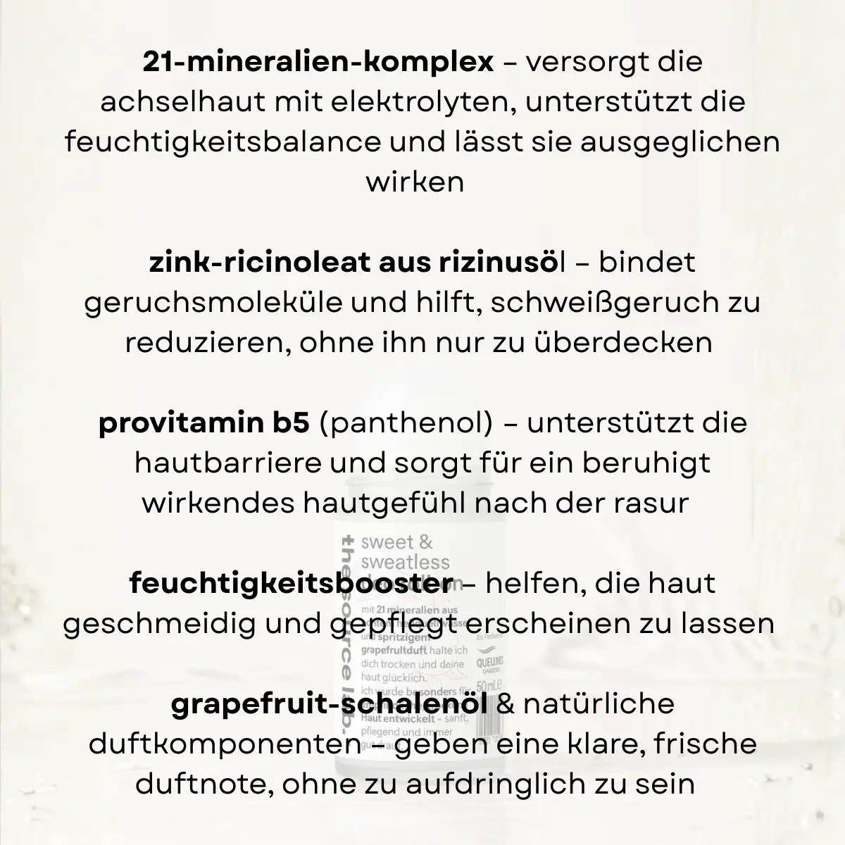 Einführungsangebot: the source lab. - sweet & sweatless deo roll on 50ml THE SOURCE LAB