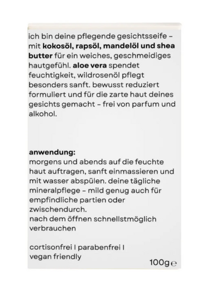 pflegende gesichtsseife | strahlend seidige haut inkl. peelingbeutel | 100g - Quellmed Shop