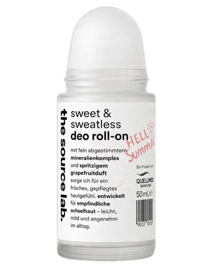 Sweet & Sweatless | Deo Roll-on mit Grapefruitduft inkl. Raumduft-Set | 50 ml