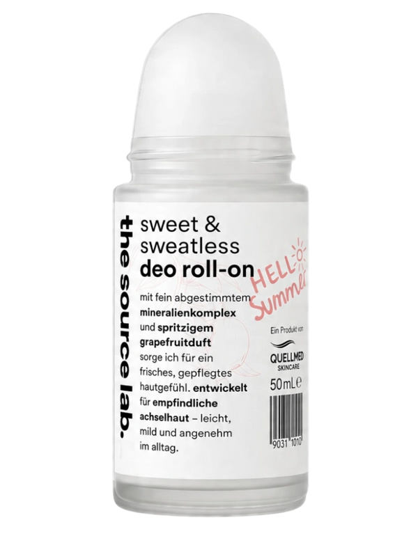 Sweet & Sweatless | Deo Roll-on mit Grapefruitduft inkl. Raumduft-Set | 50 ml