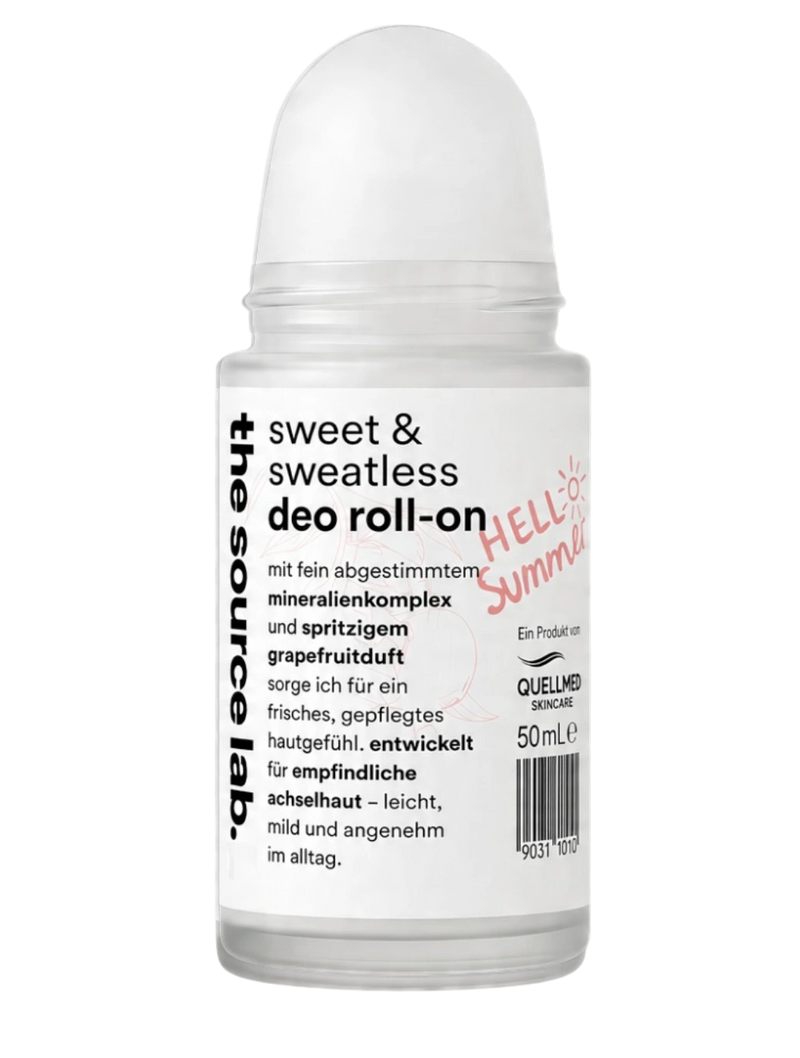 Sweet & Sweatless | Deo Roll-on mit Grapefruitduft inkl. Raumduft-Set | 50 ml
