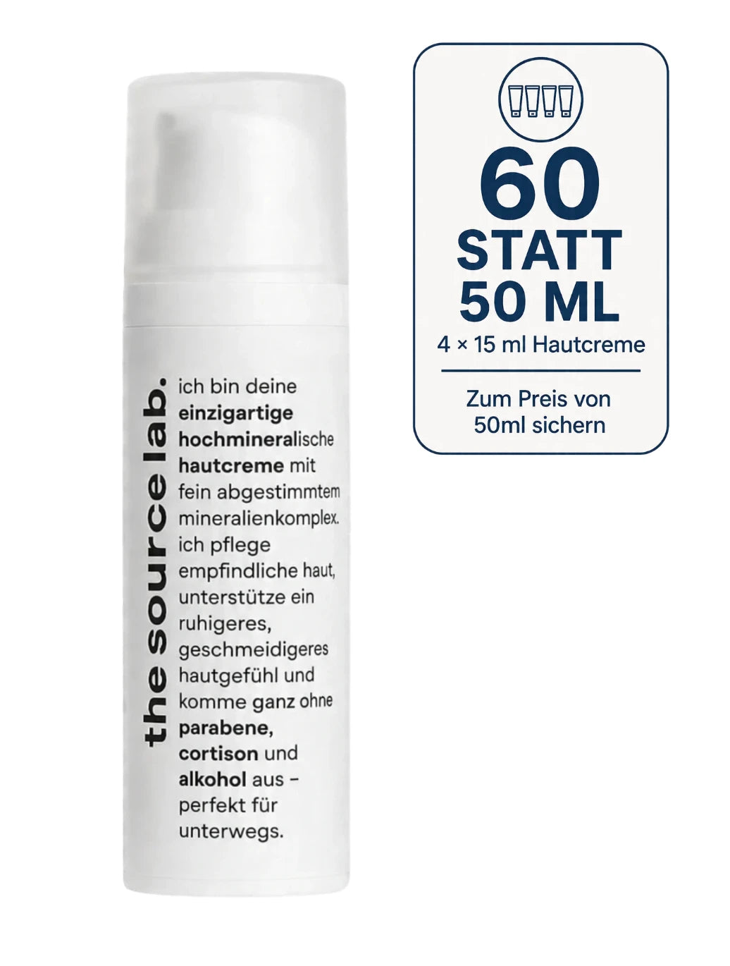 plain&simple -  Skin Cream in the practical travel size 15ml – Effective moisturizing care for sensitive skin on the go