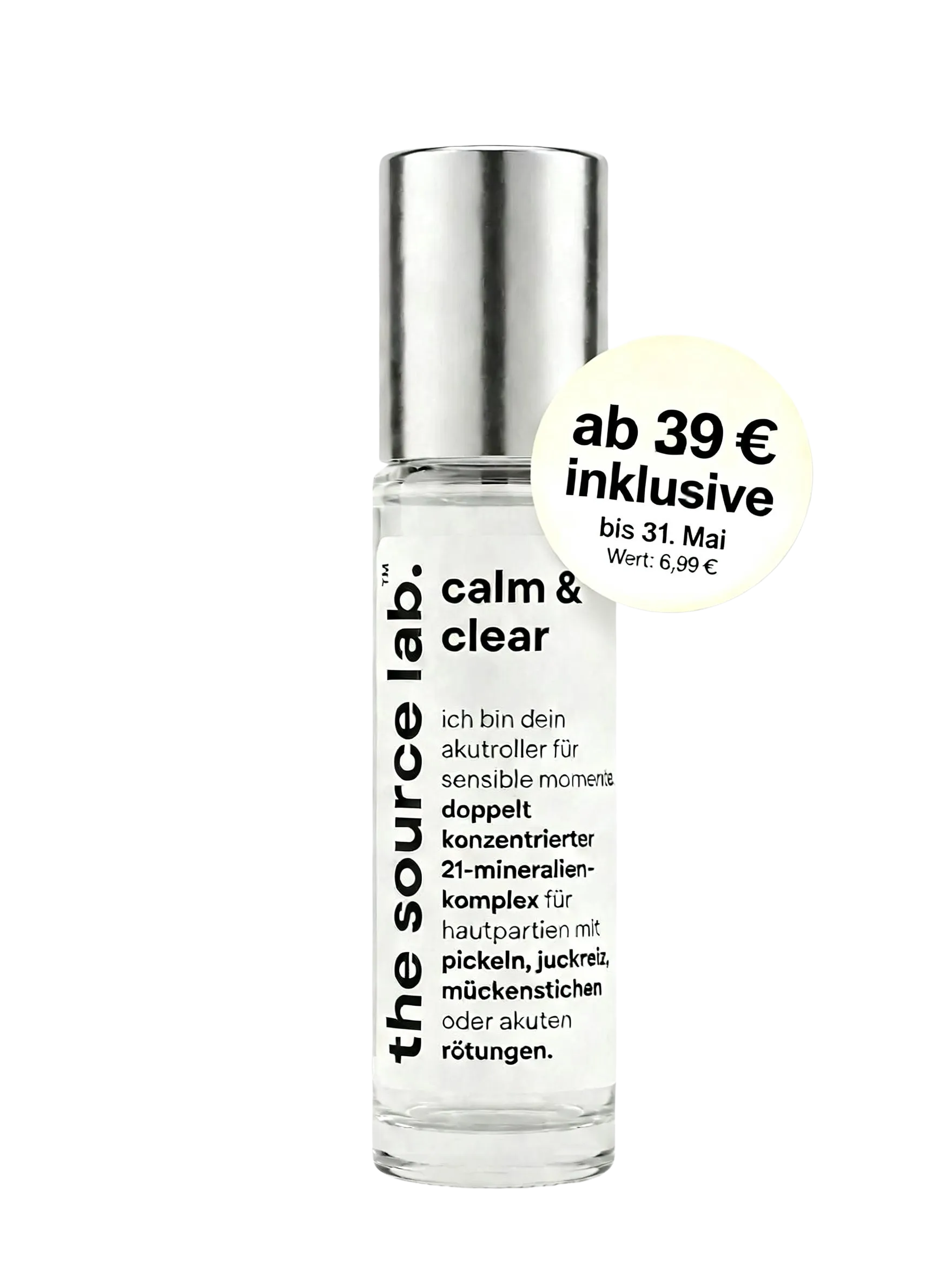 Calm&Clear | Sanfte SOS-Pflege bei Unreinheiten für sensible Haut | 10 ml - [the source lab.]