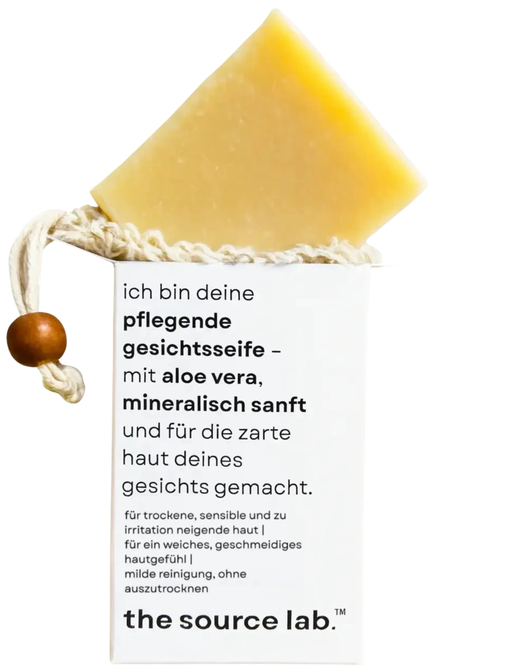 Pflegende Gesichtsseife | Sanfte Reinigung für seidige Haut inkl. Peelingbeutel | 100 g