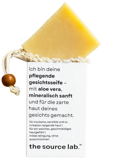 Pflegende Gesichtsseife | Sanfte Reinigung für seidige Haut inkl. Peelingbeutel | 100 g