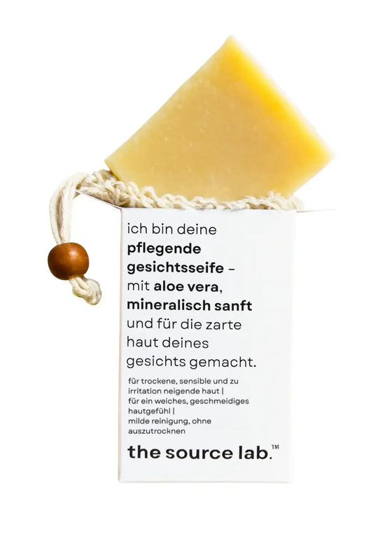 pflegende gesichtsseife | strahlend seidige haut inkl. peelingbeutel | 100g