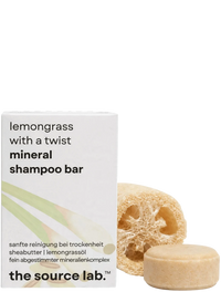 Lemongrass with a Twist | Feste Mineral Shampoo Bar | 50 g inkl. Luffa-Seifenkissen