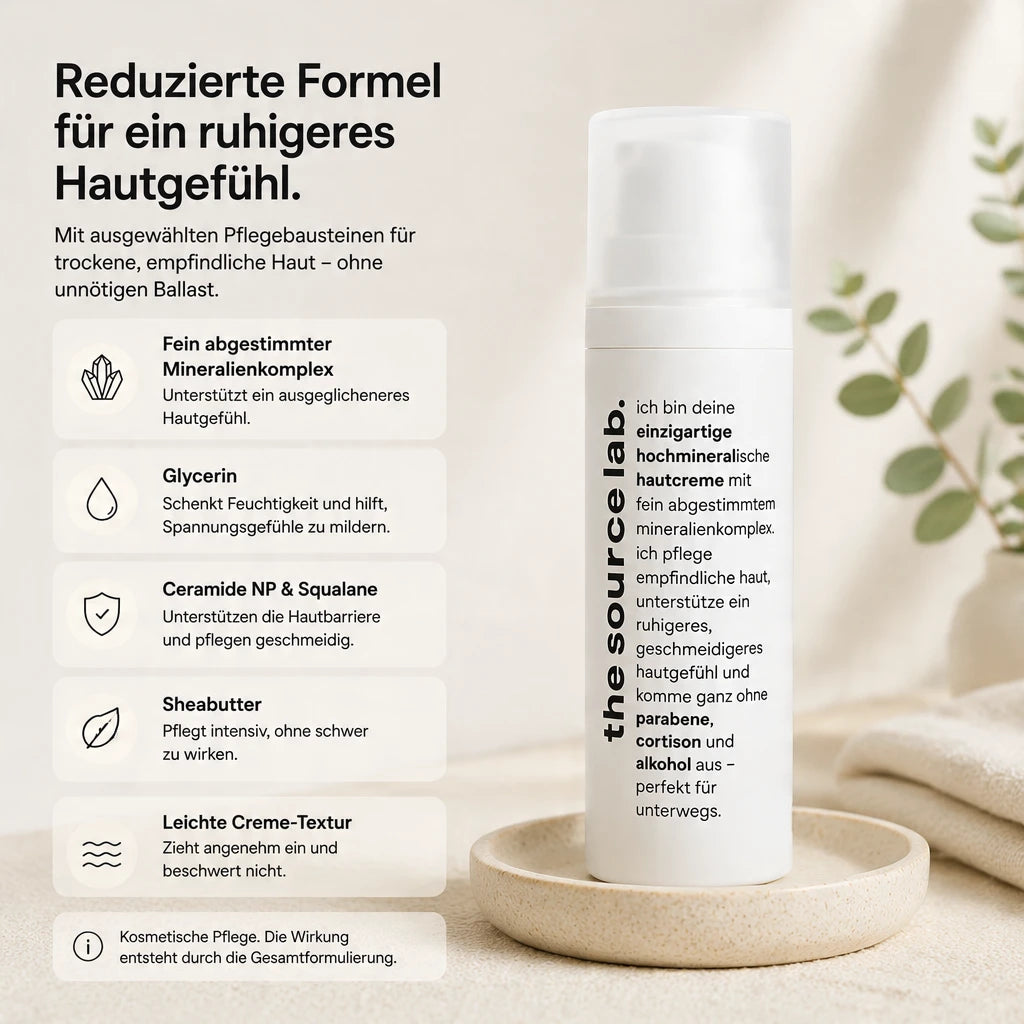 Plain & Simple Travel Edition | Feuchtigkeitspflege für trockene und empfindliche Haut unterwegs | 15 ml