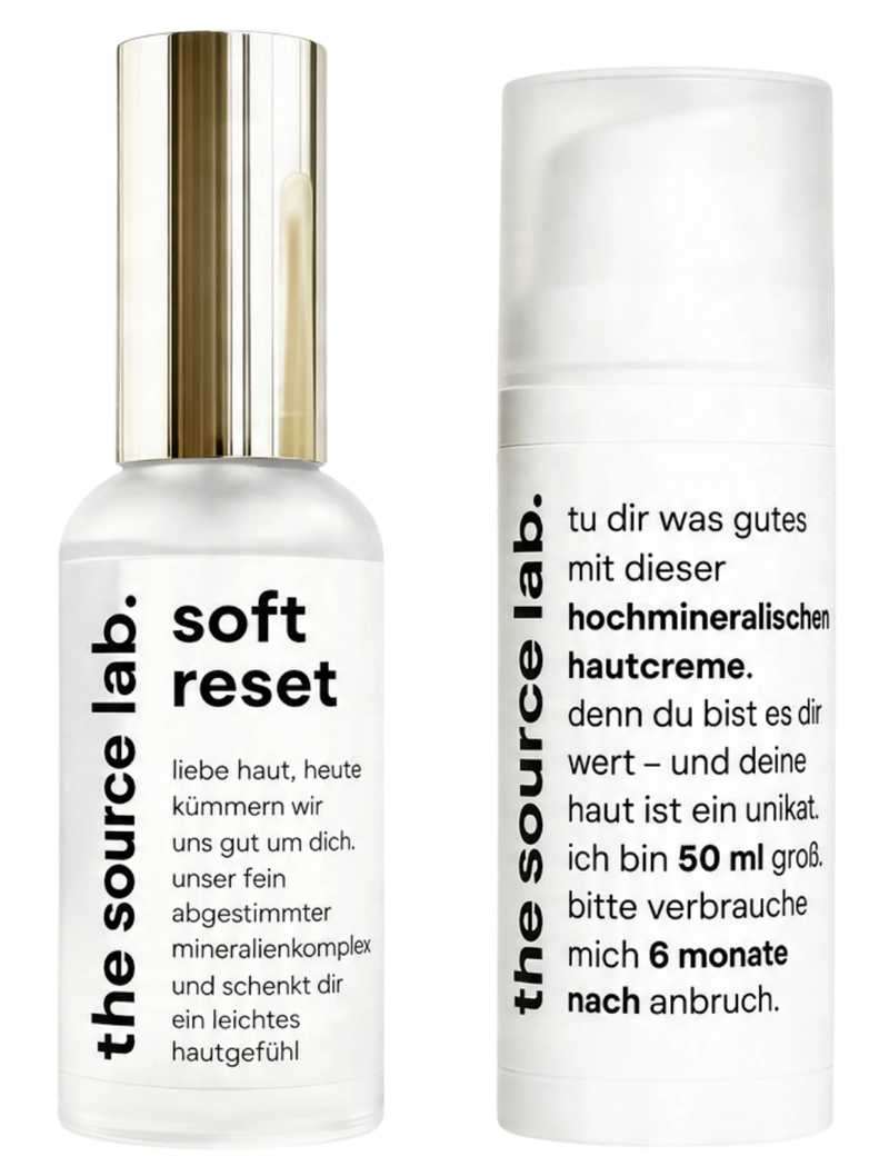 Duo Bundle | Spray 50 ml + Creme 50 ml
Große 2-Schritt-Routine für sensible und trockene Haut