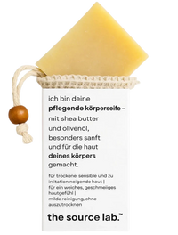 Sanfte 2-in-1-Ganzkörperseife mit Peelingbeutel | Reinigung und Pflege in einem Schritt | 100 g