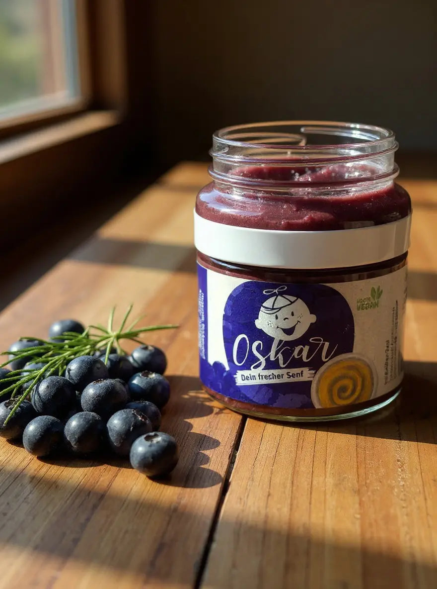 Oskar – Dein frecher Heidelbeer-Senf vom Bickbeernhof Brokeloh Quellmed Shop
