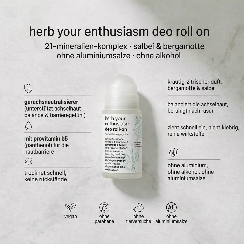 herb your enthusiasm | deo roll on inklusive raumduftset | 50ml - Quellmed Shop