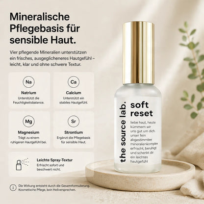 Soft Reset | Hochmineralisches Hautspray für trockene und empfindliche Haut | 50 ml