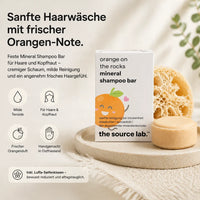 Orange on the Rocks | Katı Mineral Şampuan Barı I 50 gr Luffa Sabun Yastığı Dahil