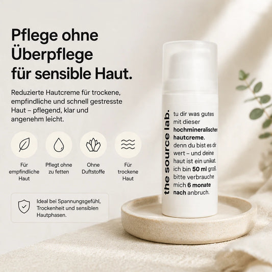 Plain&Simple | Crema hidratante reducida para piel seca y sensible | 50 ml