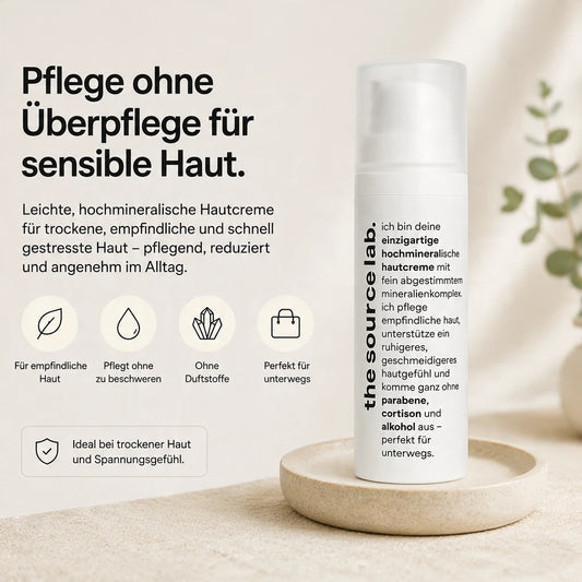 plain&simple -  Skin Cream in the practical travel size 15ml – Effective moisturizing care for sensitive skin on the go
