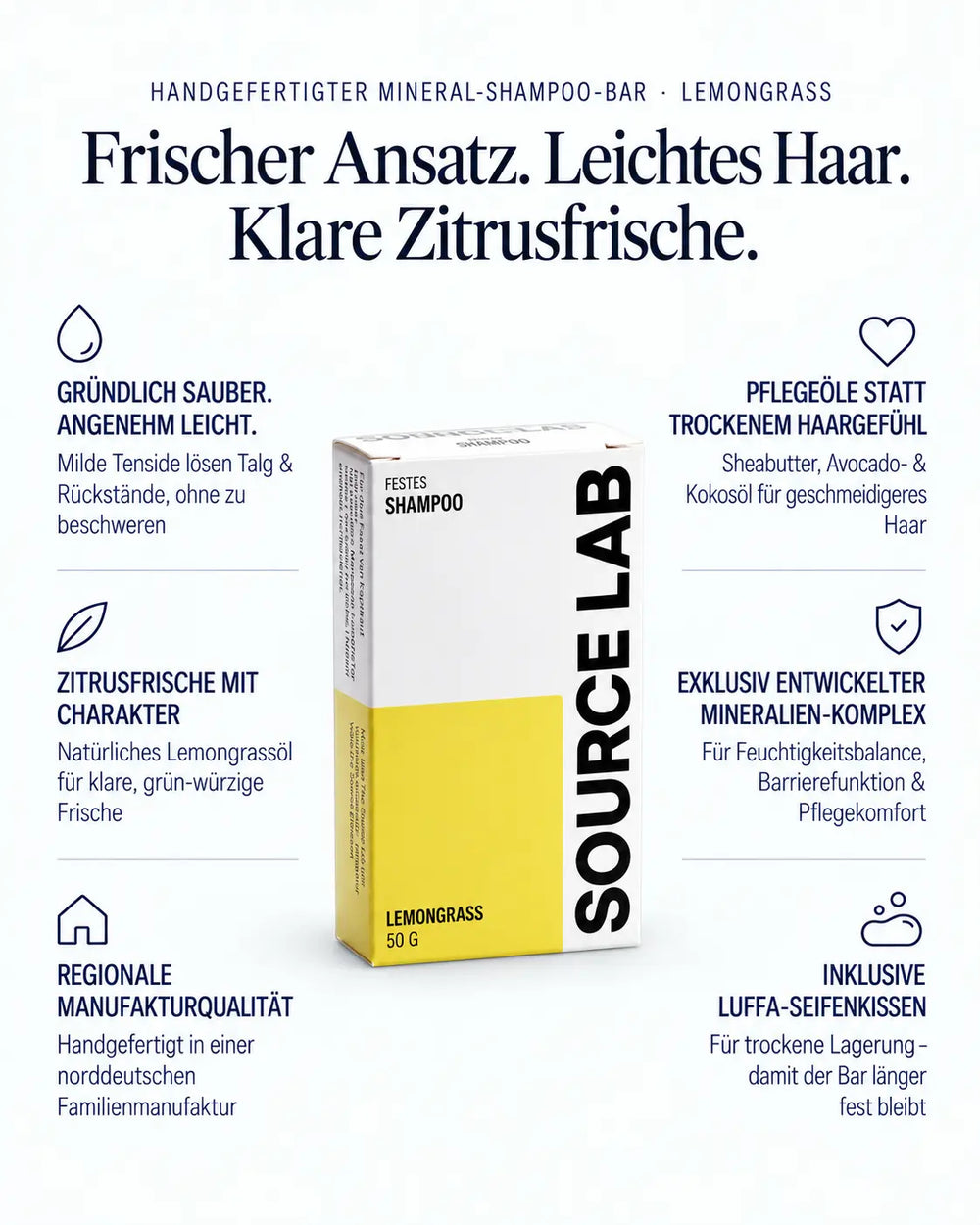 Shampoo solido Lemongrass – agrumato & limpido