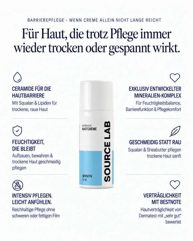 Hautcreme Sensitiv – Barrierepflege bei trockener, rauer & gespannter Haut