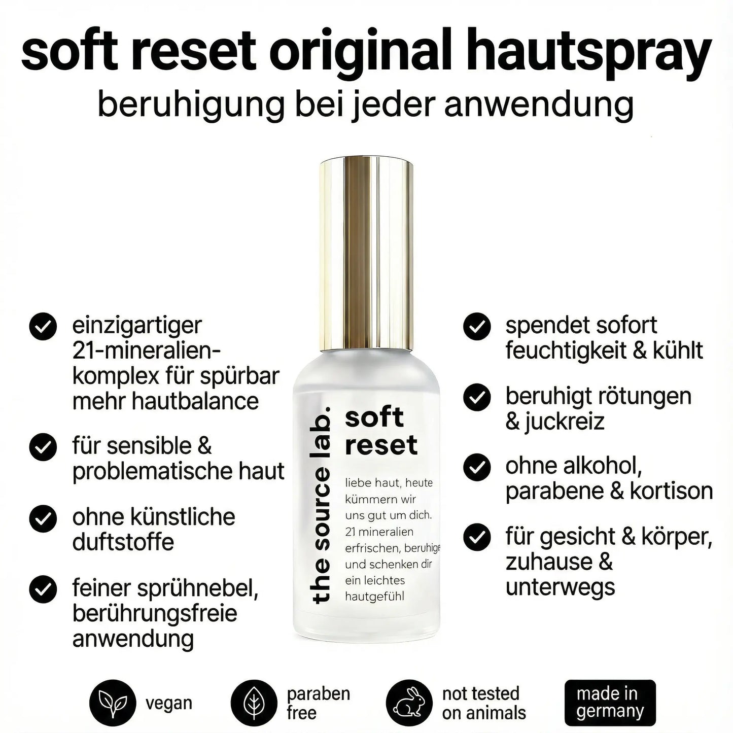 the source lab. soft reset - Original Hautspray (50ml) für intensive Feuchtigkeit und Schutz der Haut THE SOURCE LAB