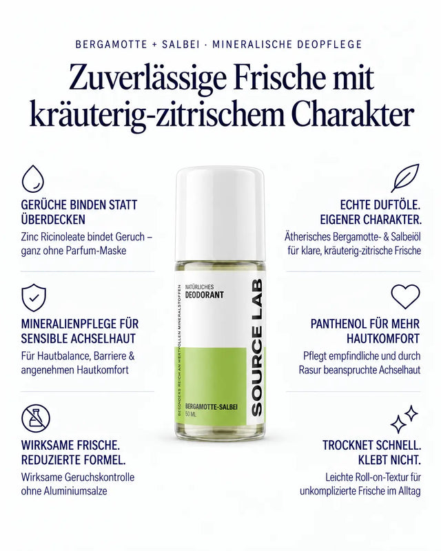 Natürliches Deodorant Bergamotte-Salbei