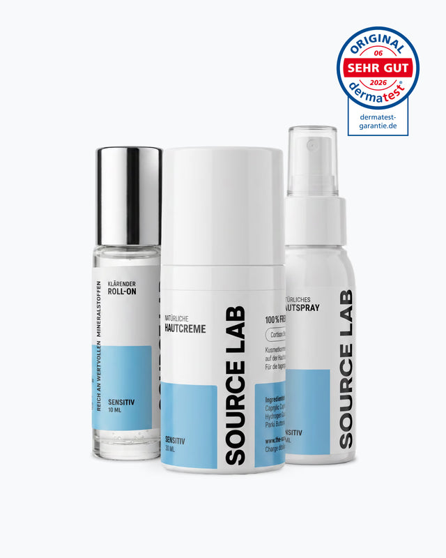 Starter Set für empfindliche Haut – Spray, Creme & Roll-On - [SOURCE LAB]